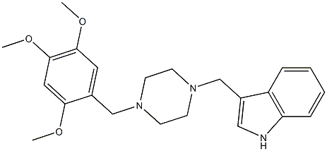 3-{[4-(2,4,5-trimethoxybenzyl)-1-piperazinyl]methyl}-1H-indole Struktur