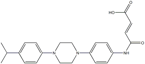 4-{4-[4-(4-isopropylphenyl)-1-piperazinyl]anilino}-4-oxo-2-butenoicacid Struktur