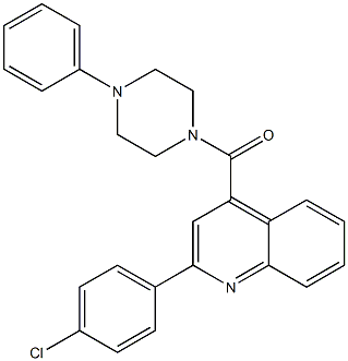 2-(4-chlorophenyl)-4-[(4-phenyl-1-piperazinyl)carbonyl]quinoline Struktur