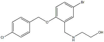 2-({5-bromo-2-[(4-chlorobenzyl)oxy]benzyl}amino)ethanol Struktur