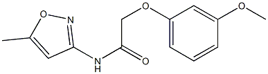 2-(3-methoxyphenoxy)-N-(5-methyl-3-isoxazolyl)acetamide Struktur