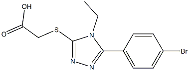 {[5-(4-bromophenyl)-4-ethyl-4H-1,2,4-triazol-3-yl]sulfanyl}acetic acid Struktur