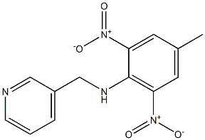 3-[({2,6-bisnitro-4-methylphenyl}amino)methyl]pyridine Struktur