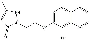 2-{2-[(1-bromo-2-naphthyl)oxy]ethyl}-5-methyl-1,2-dihydro-3H-pyrazol-3-one Struktur