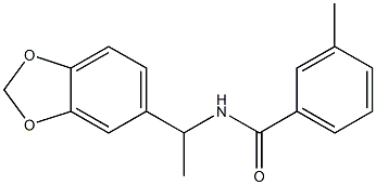 N-[1-(1,3-benzodioxol-5-yl)ethyl]-3-methylbenzamide Struktur