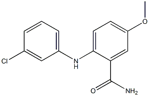 2-(3-chloroanilino)-5-methoxybenzamide Struktur