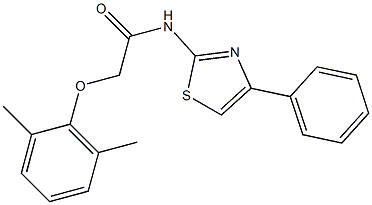 2-(2,6-dimethylphenoxy)-N-(4-phenyl-1,3-thiazol-2-yl)acetamide Struktur