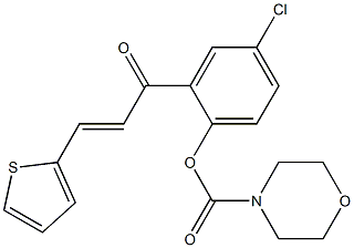 4-chloro-2-[3-(2-thienyl)acryloyl]phenyl 4-morpholinecarboxylate Struktur