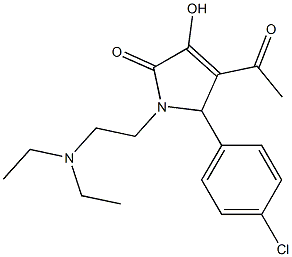 4-acetyl-5-(4-chlorophenyl)-1-[2-(diethylamino)ethyl]-3-hydroxy-1,5-dihydro-2H-pyrrol-2-one Struktur