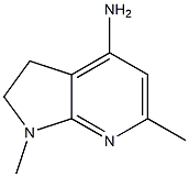 1,6-dimethyl-2,3-dihydro-1H-pyrrolo[2,3-b]pyridin-4-ylamine Struktur