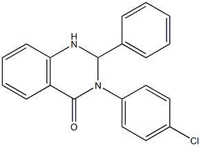 3-(4-chlorophenyl)-2-phenyl-2,3-dihydro-4(1H)-quinazolinone Struktur