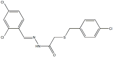 2-[(4-chlorobenzyl)sulfanyl]-N'-(2,4-dichlorobenzylidene)acetohydrazide Struktur