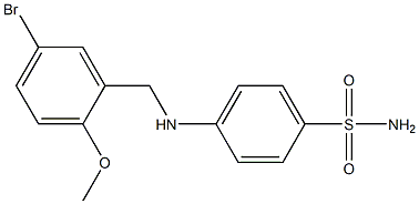 4-[(5-bromo-2-methoxybenzyl)amino]benzenesulfonamide Struktur