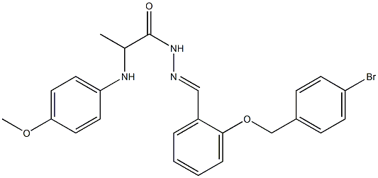 N'-{2-[(4-bromobenzyl)oxy]benzylidene}-2-(4-methoxyanilino)propanohydrazide Struktur