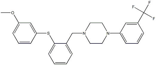 methyl 3-{[2-({4-[3-(trifluoromethyl)phenyl]-1-piperazinyl}methyl)phenyl]sulfanyl}phenyl ether Struktur