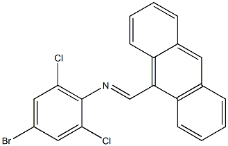 N-(9-anthrylmethylene)-N-(4-bromo-2,6-dichlorophenyl)amine Struktur