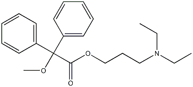 3-(diethylamino)propyl methoxy(diphenyl)acetate Struktur