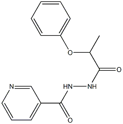 2-phenoxy-N'-(3-pyridinylcarbonyl)propanohydrazide Struktur