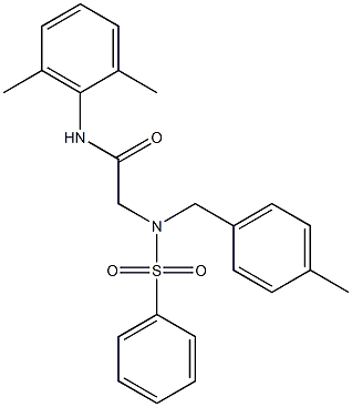 N-(2,6-dimethylphenyl)-2-[[(4-methylphenyl)methyl](phenylsulfonyl)amino]acetamide Struktur