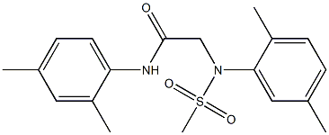 2-[2,5-dimethyl(methylsulfonyl)anilino]-N-(2,4-dimethylphenyl)acetamide Struktur