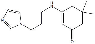 3-{[3-(1H-imidazol-1-yl)propyl]amino}-5,5-dimethyl-2-cyclohexen-1-one Struktur