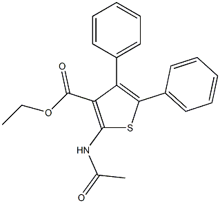 ethyl 2-(acetylamino)-4,5-diphenyl-3-thiophenecarboxylate Struktur