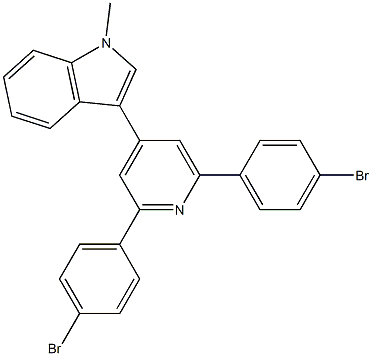 3-[2,6-bis(4-bromophenyl)-4-pyridinyl]-1-methyl-1H-indole Struktur