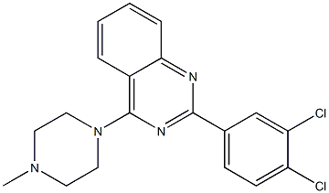 2-(3,4-dichlorophenyl)-4-(4-methyl-1-piperazinyl)quinazoline Struktur