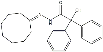 N'-cyclooctylidene-2-hydroxy-2,2-diphenylacetohydrazide Struktur