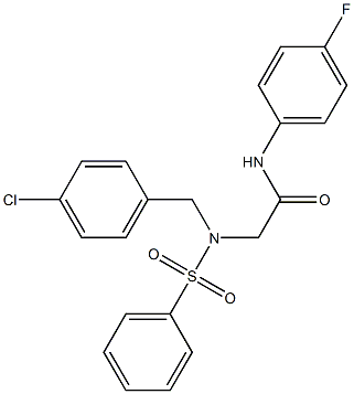 2-[[(4-chlorophenyl)methyl](phenylsulfonyl)amino]-N-(4-fluorophenyl)acetamide Struktur