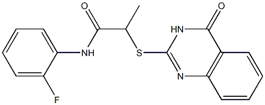 N-(2-fluorophenyl)-2-[(4-oxo-3,4-dihydroquinazolin-2-yl)sulfanyl]propanamide Struktur