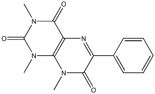 1,3,8-trimethyl-6-phenyl-2,4,7(1H,3H,8H)-pteridinetrione Struktur