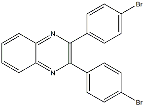 2,3-bis(4-bromophenyl)quinoxaline Struktur