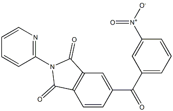 5-{3-nitrobenzoyl}-2-(2-pyridinyl)-1H-isoindole-1,3(2H)-dione Struktur