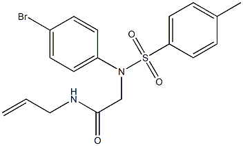 N-allyl-2-{4-bromo[(4-methylphenyl)sulfonyl]anilino}acetamide Struktur