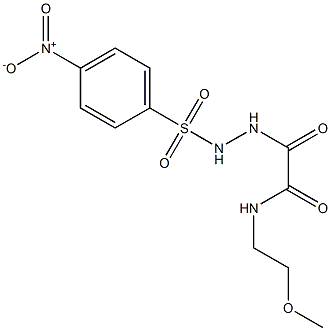 2-[2-({4-nitrophenyl}sulfonyl)hydrazino]-N-(2-methoxyethyl)-2-oxoacetamide Struktur