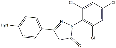 5-(4-aminophenyl)-2-(2,4,6-trichlorophenyl)-2,4-dihydro-3H-pyrazol-3-one Struktur