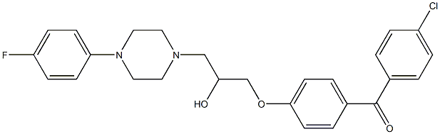 (4-chlorophenyl)(4-{3-[4-(4-fluorophenyl)-1-piperazinyl]-2-hydroxypropoxy}phenyl)methanone Struktur