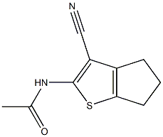 N-(3-cyano-5,6-dihydro-4H-cyclopenta[b]thien-2-yl)acetamide Struktur