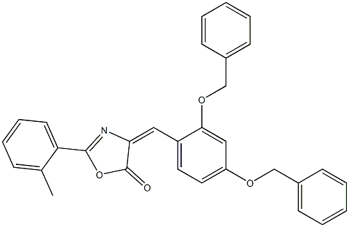 4-[2,4-bis(benzyloxy)benzylidene]-2-(2-methylphenyl)-1,3-oxazol-5(4H)-one Struktur