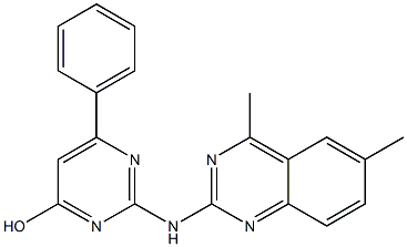 2-[(4,6-dimethyl-2-quinazolinyl)amino]-6-phenyl-4-pyrimidinol Struktur