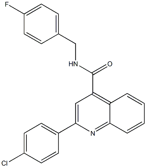 2-(4-chlorophenyl)-N-(4-fluorobenzyl)-4-quinolinecarboxamide Struktur