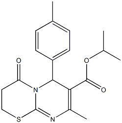 isopropyl 8-methyl-6-(4-methylphenyl)-4-oxo-3,4-dihydro-2H,6H-pyrimido[2,1-b][1,3]thiazine-7-carboxylate Struktur