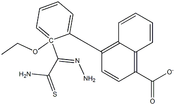 4-[2-(aminocarbothioyl)carbohydrazonoyl]-2-ethoxyphenyl 1-naphthoate Struktur