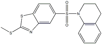 5-(3,4-dihydro-1(2H)-quinolinylsulfonyl)-1,3-benzothiazol-2-yl methyl sulfide Struktur