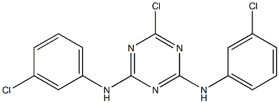 N-[4-chloro-6-(3-chloroanilino)-1,3,5-triazin-2-yl]-N-(3-chlorophenyl)amine Struktur