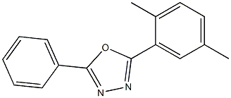 2-(2,5-dimethylphenyl)-5-phenyl-1,3,4-oxadiazole Struktur