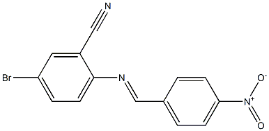 5-bromo-2-({4-nitrobenzylidene}amino)benzonitrile Struktur