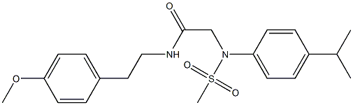 2-[4-isopropyl(methylsulfonyl)anilino]-N-[2-(4-methoxyphenyl)ethyl]acetamide Struktur