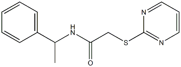 N-(1-phenylethyl)-2-(2-pyrimidinylsulfanyl)acetamide Struktur